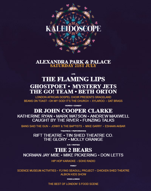 Kaleidoscope Festival Line Up